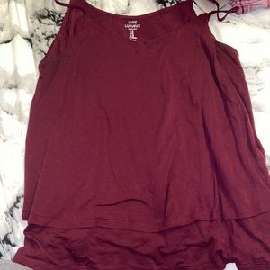 maroon dressy tank